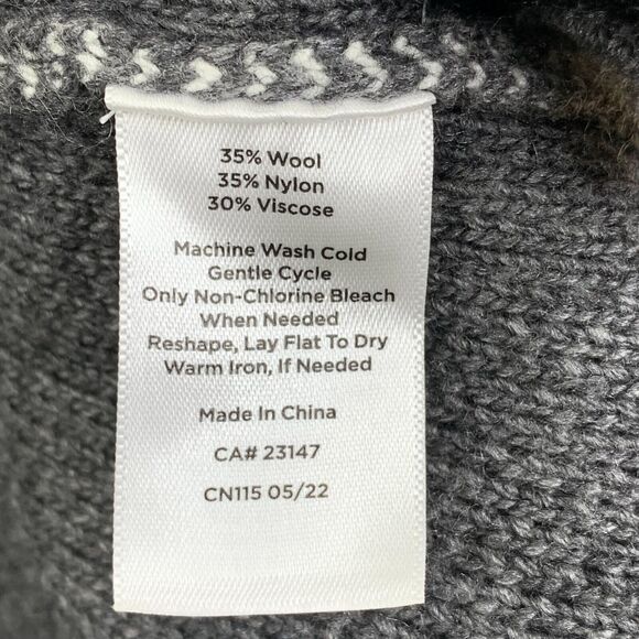 Talbots Tweed Long Cardigan Womens L Open Front Wool Blend Coat Classic Minimal - Picture 4 of 7